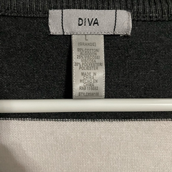 🎯Closet Candy Boutique white and dark gray striped sweater🎯 - Picture 7 of 7